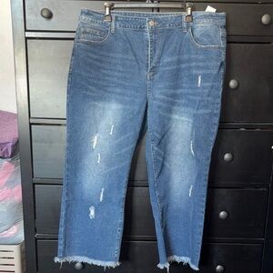 Trendy Ripped Denim Pants